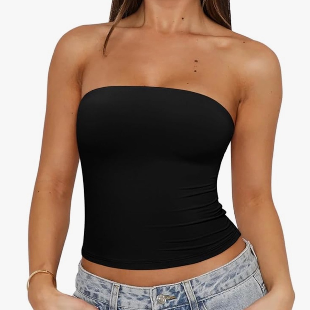 🌟 Reoria Black crop tube top